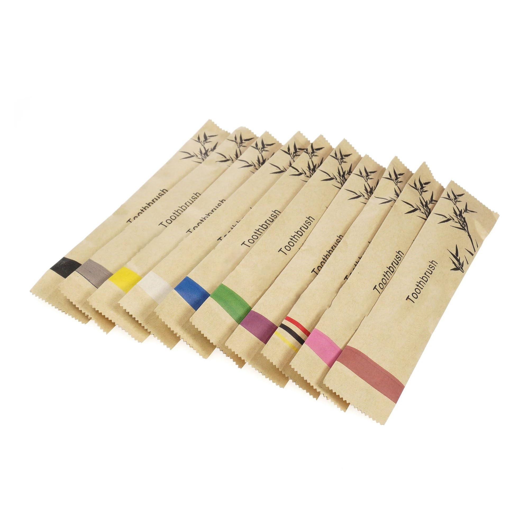 Cepillo de dientes for niños con cerdas suaves de fibra, 10/20/50/100/150 unidades(50Pcs Mix colors)