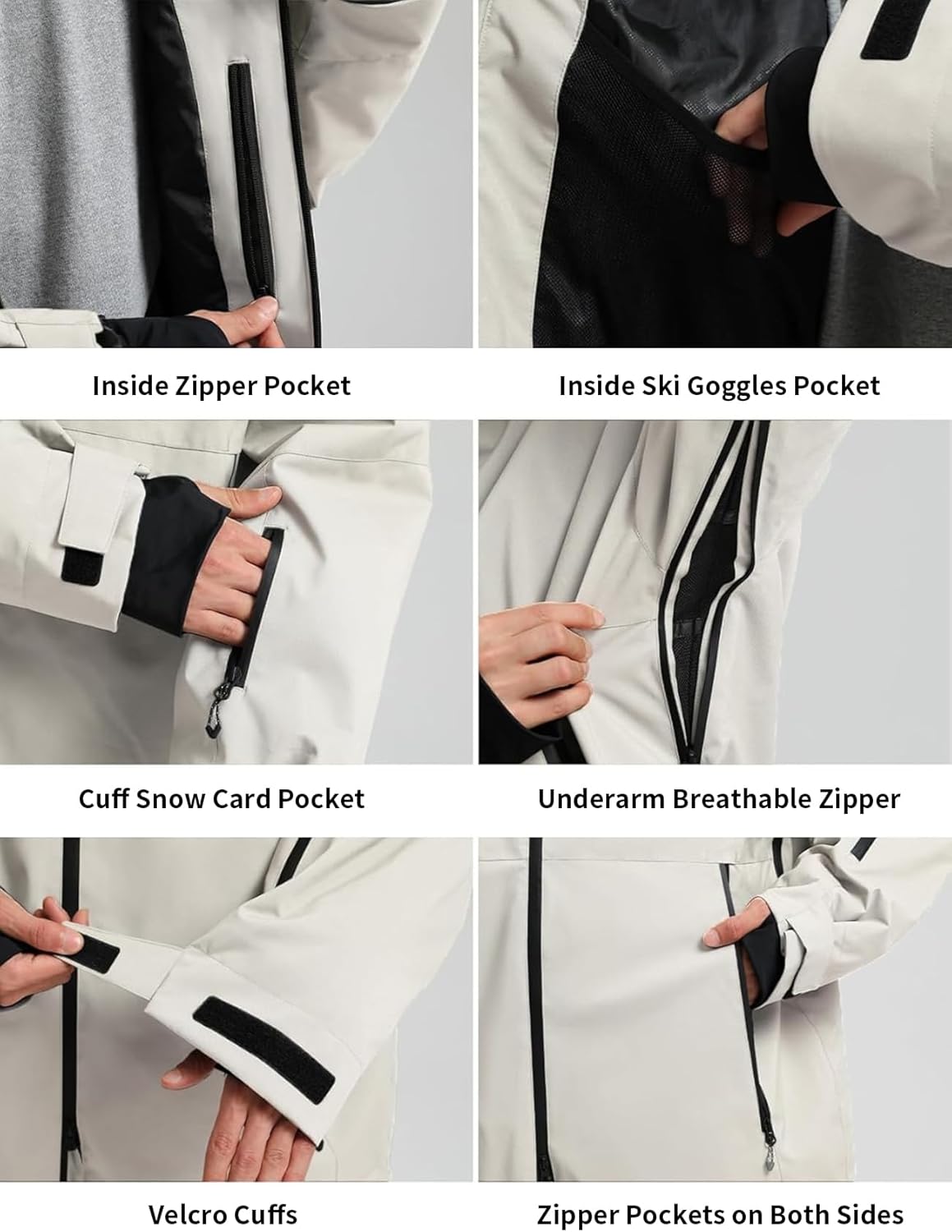 GSOU SNOW Women Ski Jacket and Pants Set Men Snowboard Jacket Baggy Snow Suit Waterproof Windproof Insulation Ski suit - Image 4