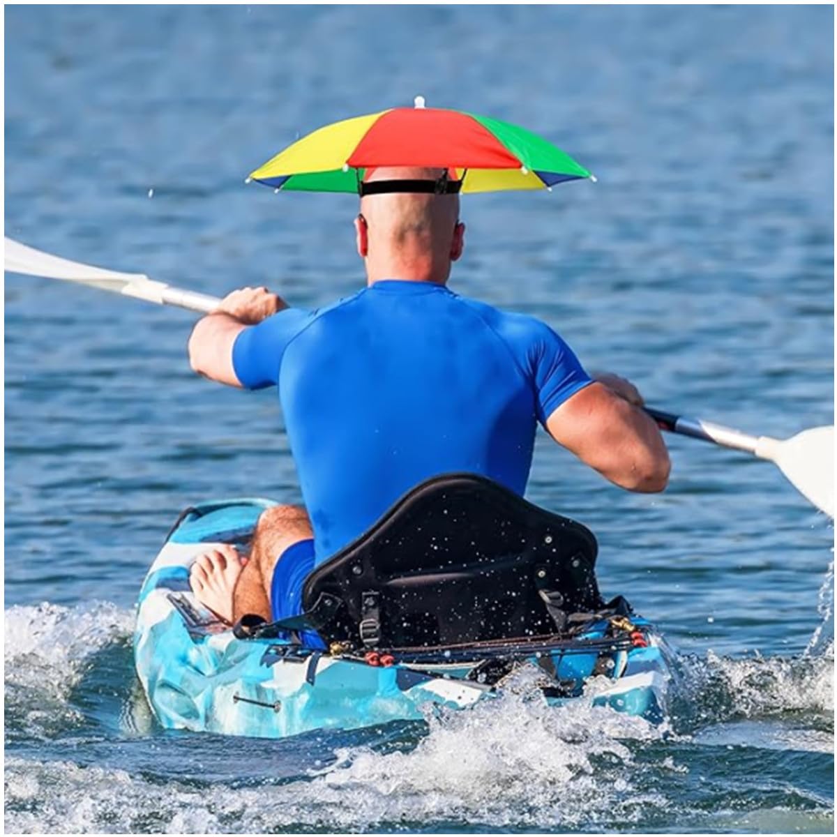 Sombrero Paraguas Pesca 3 Piezas Plegable Arcoíris Playa Golf Fiesta