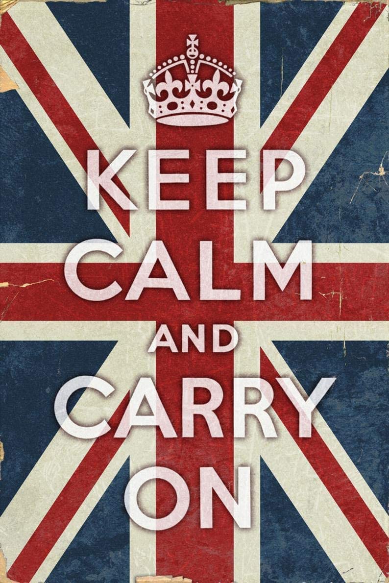 Nuboxx Yt_1 The Union Jack Metal Tin Sign Keep Calm And Carry On,Retro Metal Sign Printing Poster Bar Restaurant Cafe Wall Decoration Plaque 8X12 Inch