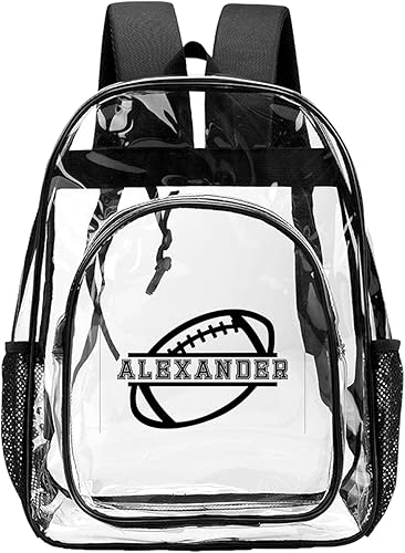 Mochila transparente personalizada para niños, mochila transparente a prueba de agua personalizada resistente con correa reforzada para el lugar de