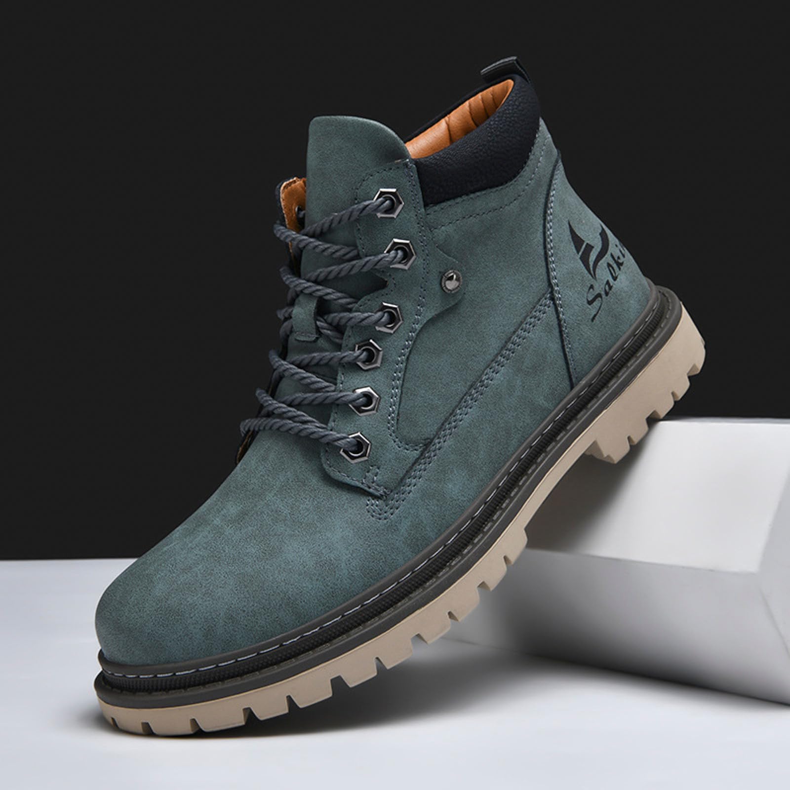 Stivali da Neve Uomo Invernali Invernali Allarga Stivali Uomo Foderato Pelliccia Caldo Scarponcini Chelsea Boot Scarpe da Ginnastica Casual Foderato Pelliccia Caldo alla Moda Campeggio e Guida
