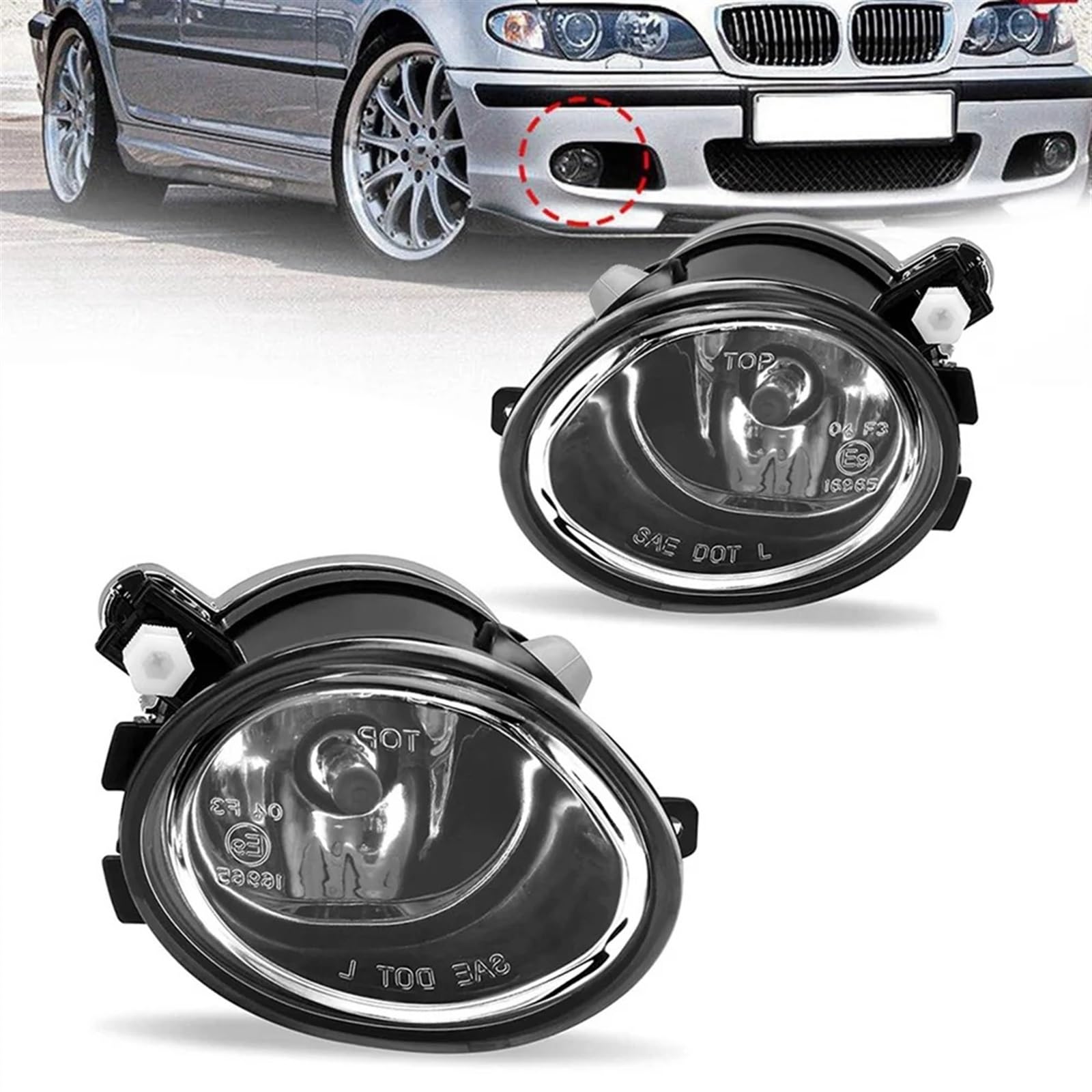 Automóvil Lampara Niebla Para E46 M3 2002 2003 2004 2005 2006 Para E39 M5 2001-2003 63177894017 63177894018 Conjunto De Luces Antiniebla Izquierda Y Derecha Del Coche Lámpara Antiniebla Delantera