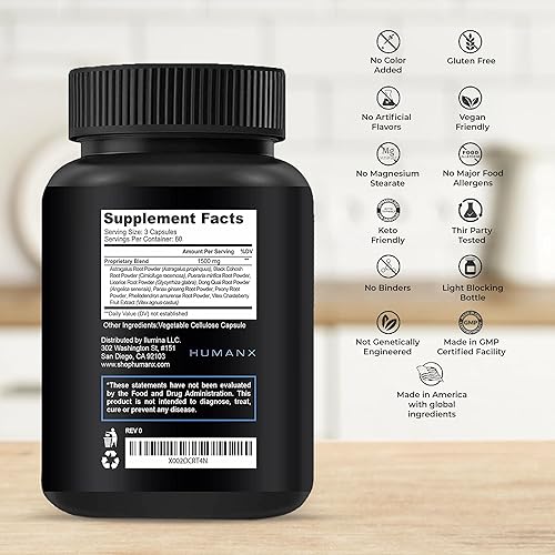 Miniatura 2 de HUMANX VertiGone - Alivio de vértigo - Ingredientes probados en el tiempo - Suplemento natural antiguo para el equilibrio del oído interno - Alivia