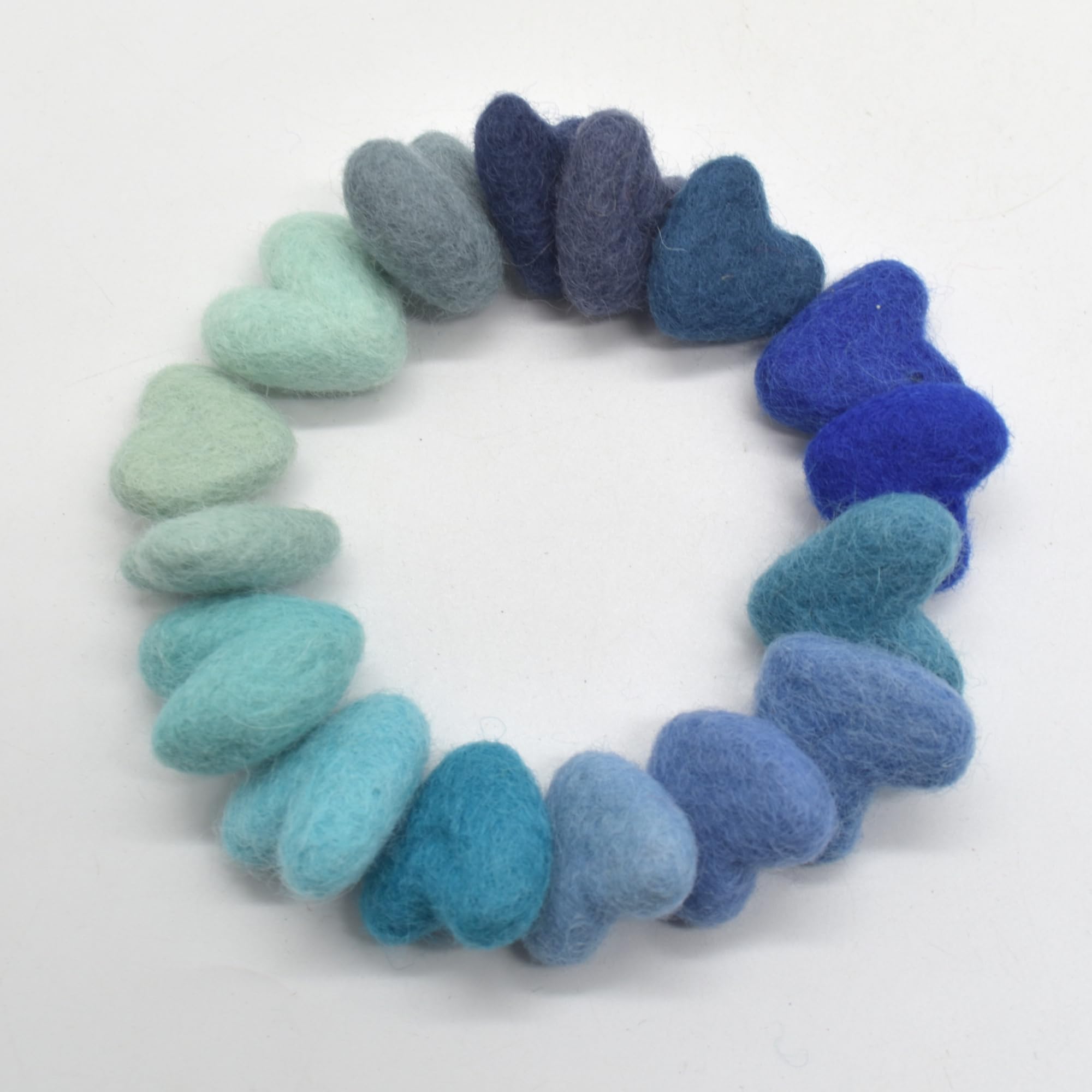 100% Wool Felt Hearts - 3cm - 10 Felt Hearts - Assorted Purple Colours