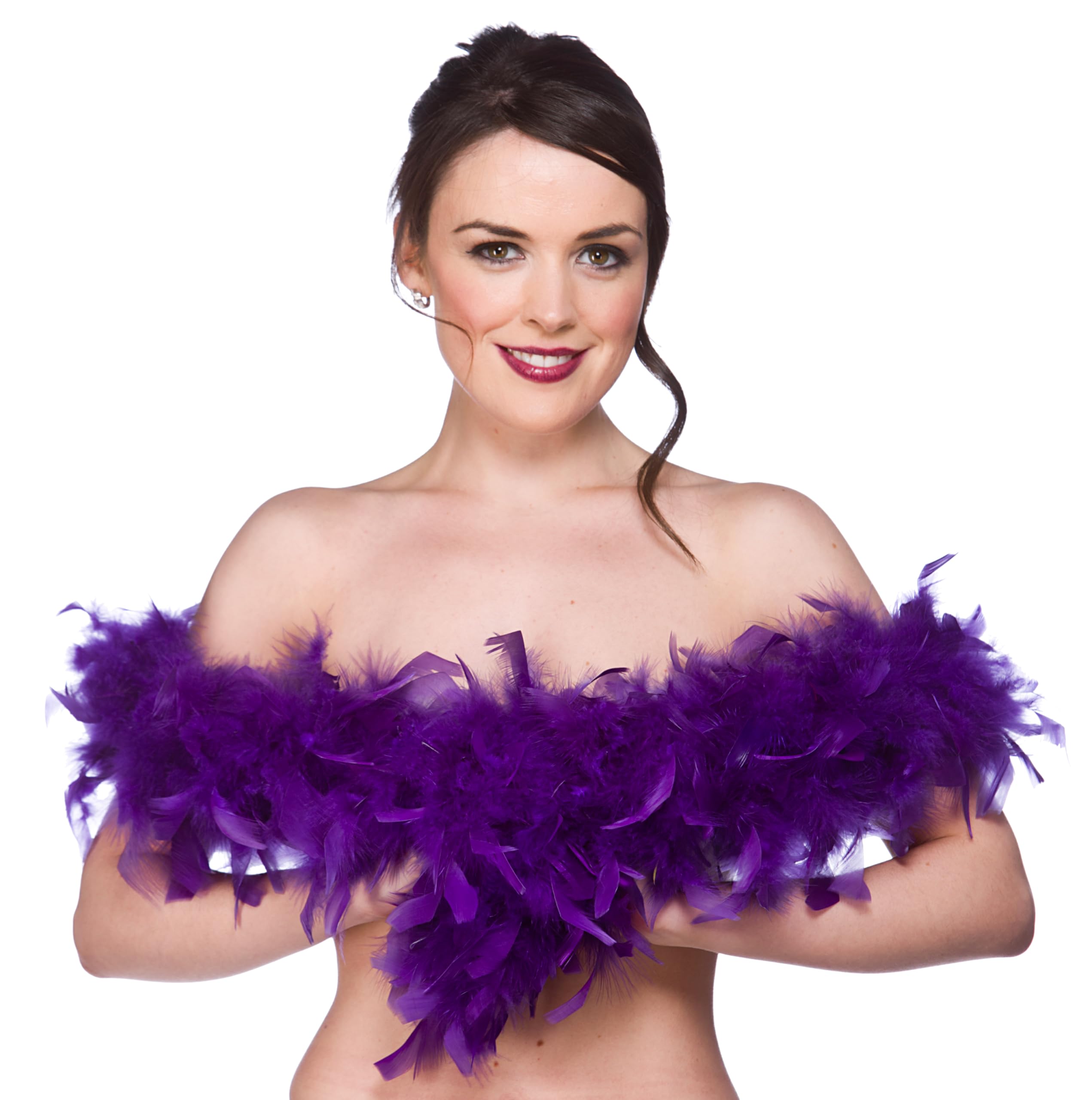 Wicked Costumes Adult Unisex Feather Boa Fancy Dress Accessory - Purple
