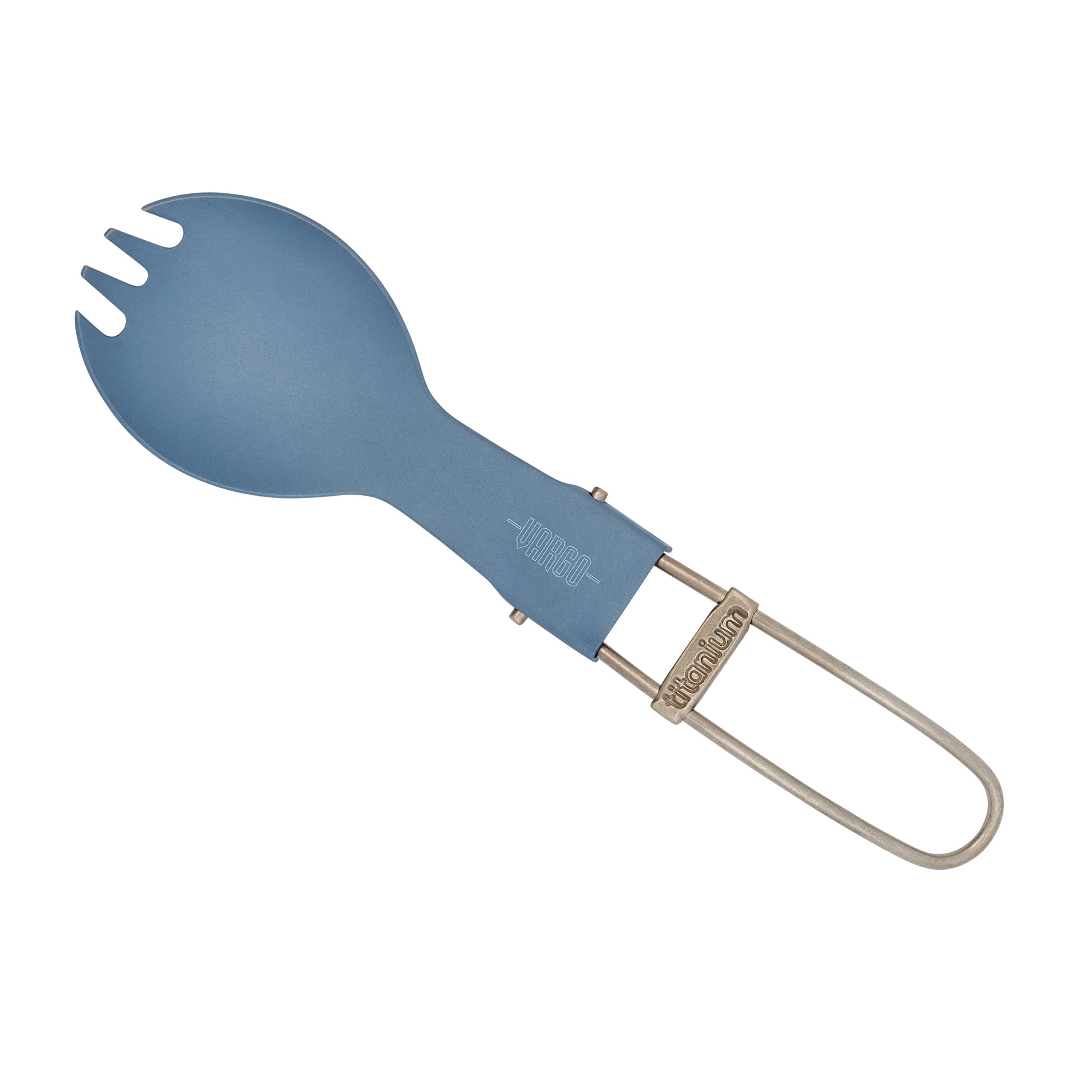 Vargo Titanium Folding Spork, Blue - Ultralight, Compact and Durable