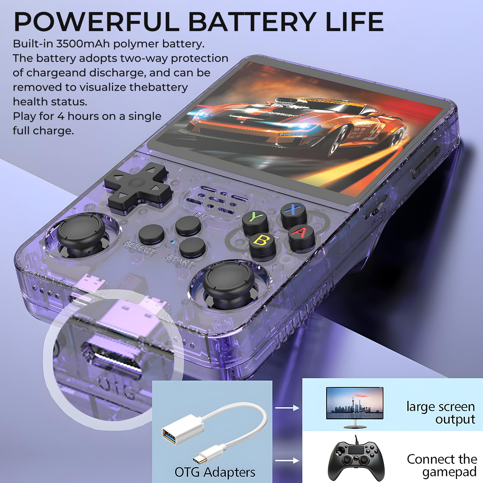 Amazon | R36s Pro レトロハンドヘルドゲームコンソール、3.5インチIPS