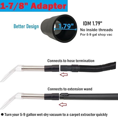 Miniatura 10 de Universal compatible con todos los accesorios extractores de aspiradoras de tienda con accesorios de extracción de cabezal de vacío de 2-12 pulgadas