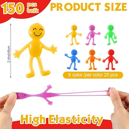 Miniatura 2 de 150 piezas de San Valentín elástico flexible para hombre juguete elástico de cara sonriente juguetes flexibles de colores surtidos juguete elástico
