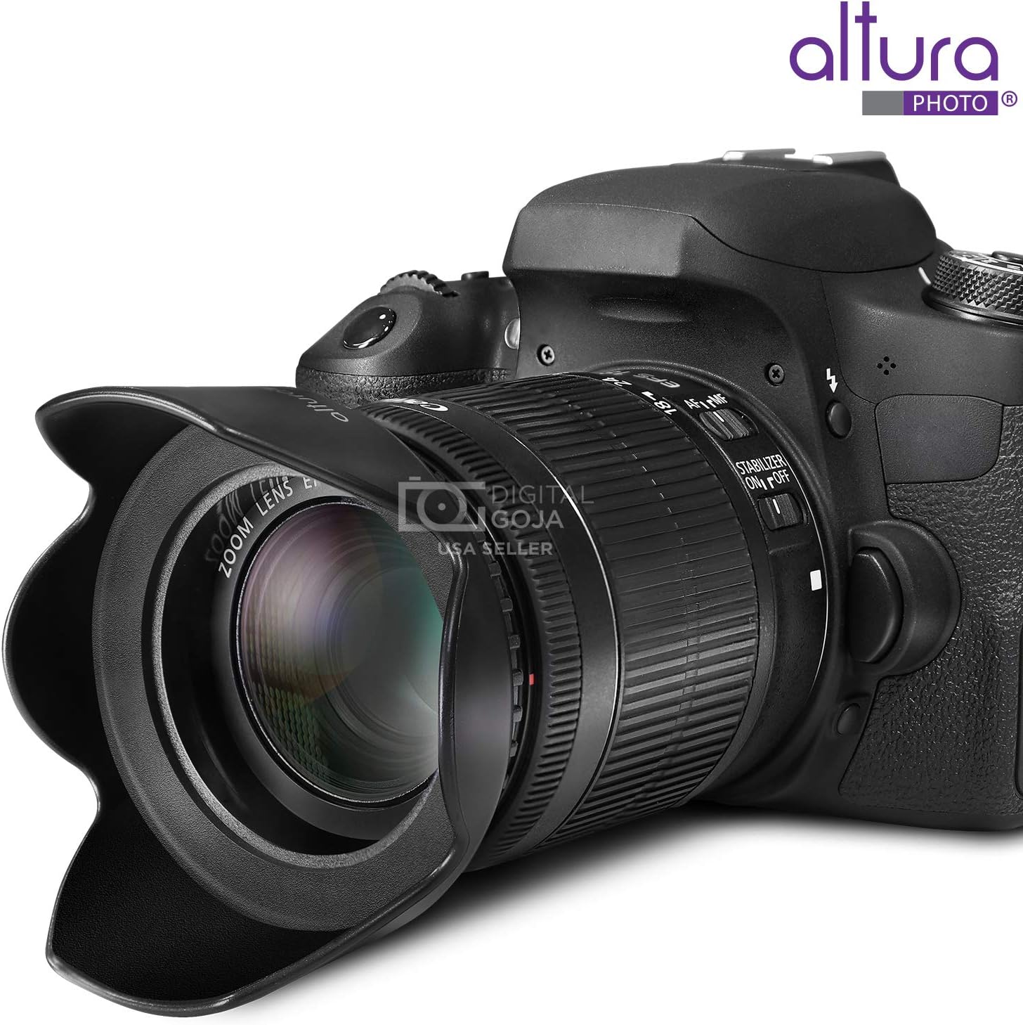 58MM Lens Hood Set (Tulip Flower + Collapsible Rubber Lens Hood) : Electronics