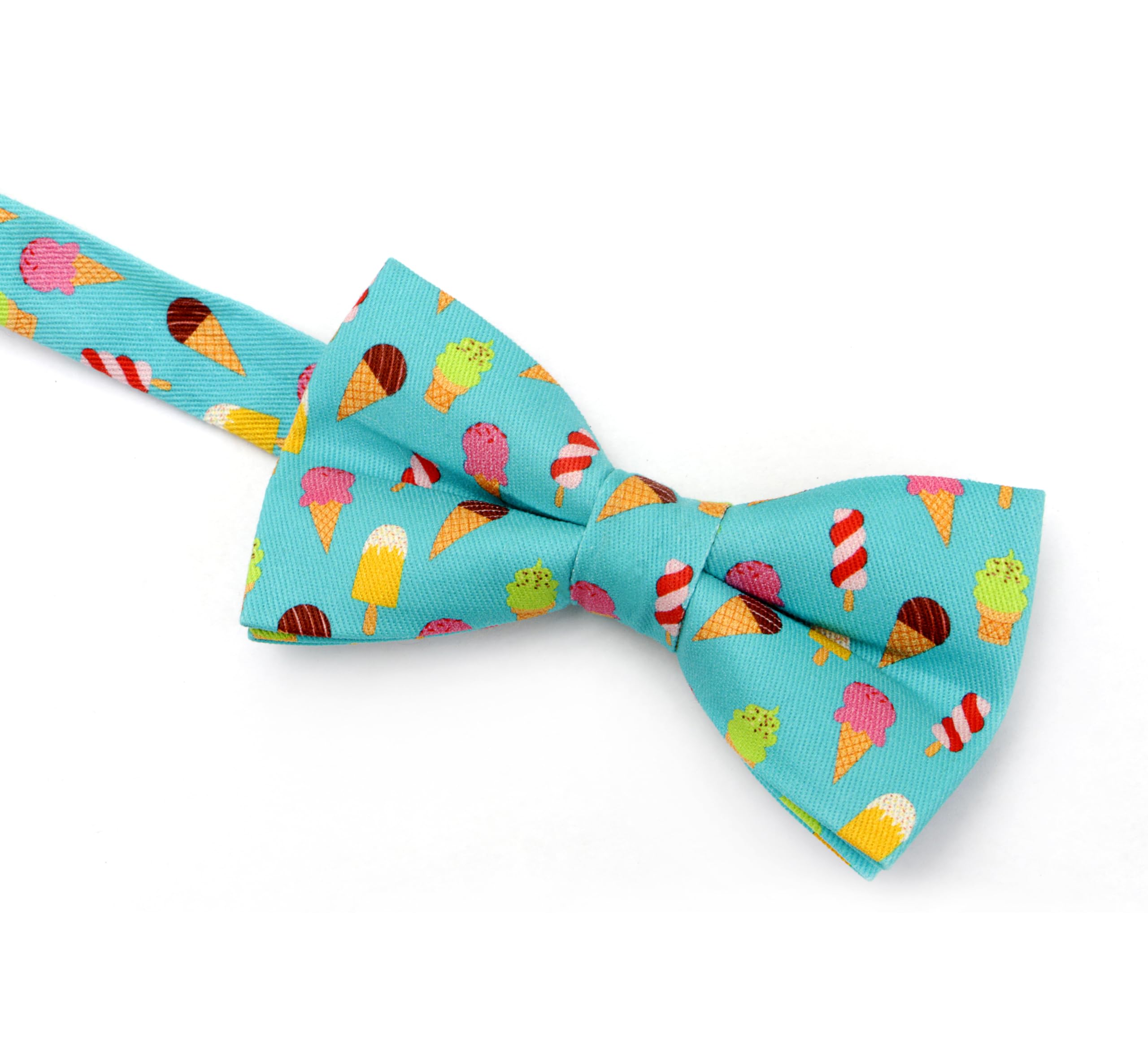 OCIA Lustige Fliege Herren Muster Einstellbare Fliege für Hochzeit Party Jungen Smoking Pre Tied Fliege (Icecream)