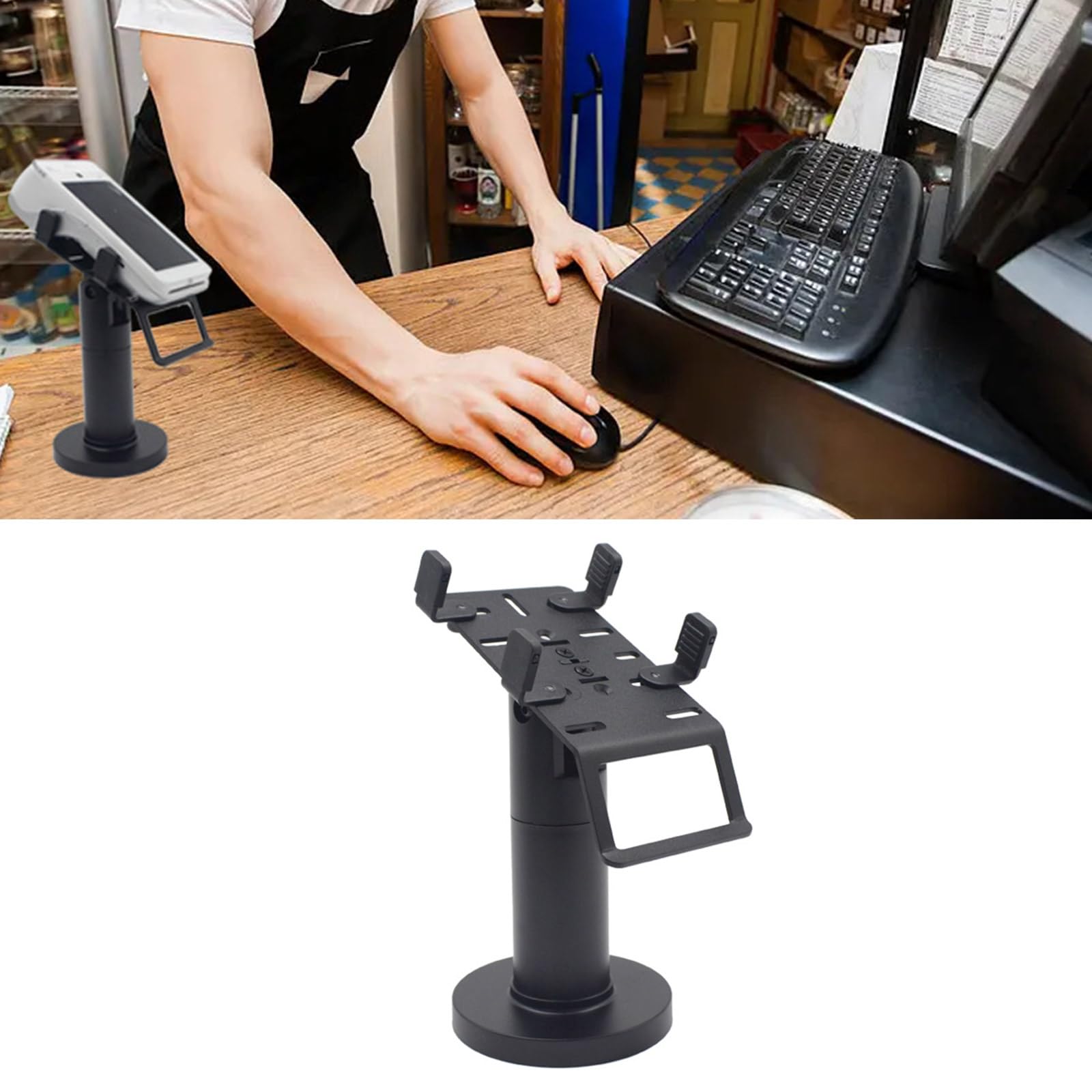 Supporto da scrivania Supporto per macchina POS Pad antiscivolo Supporto per display per macchine POS Supporto per terminali per carte di credito