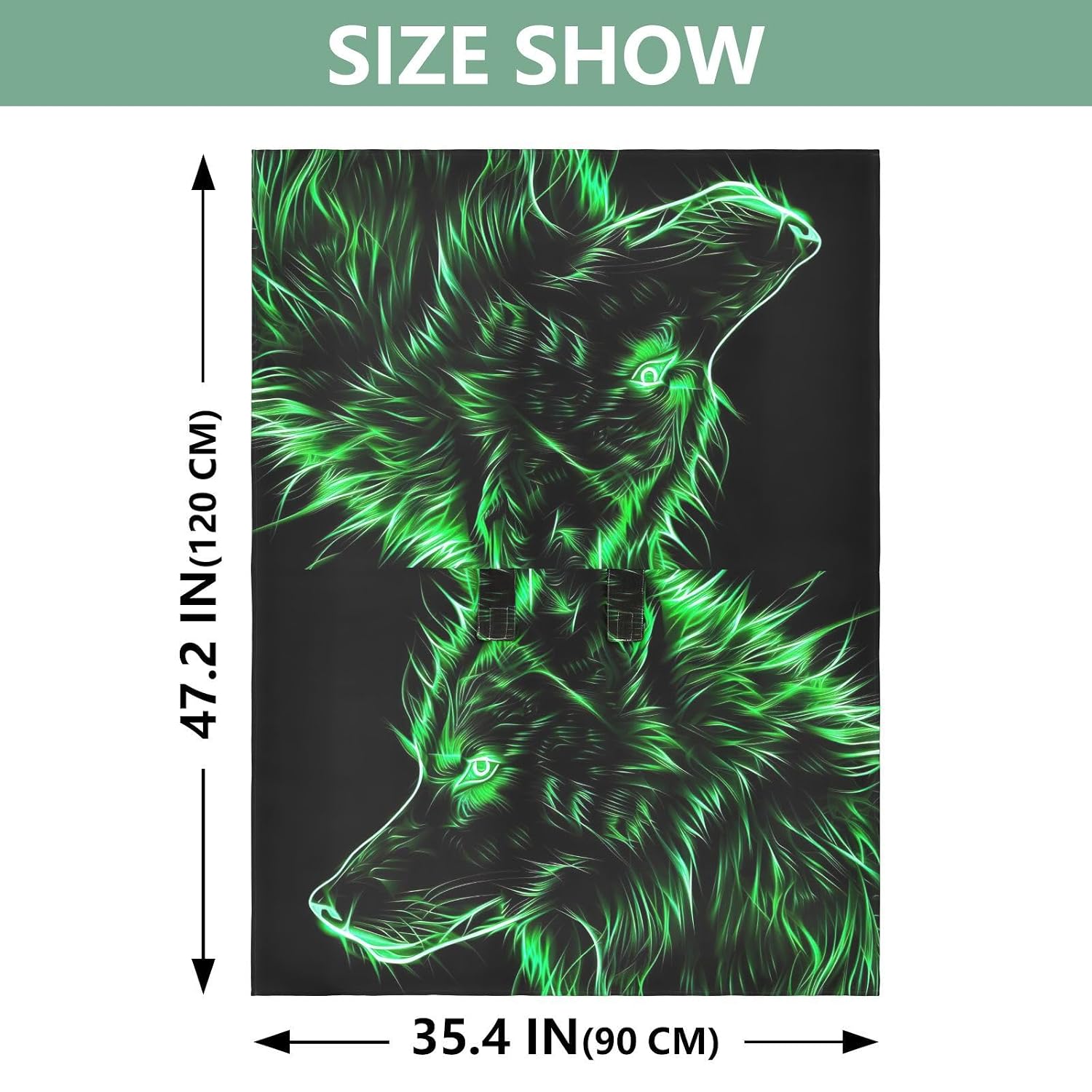 Green Wolf Black Baby Car Seat Cover, Open-Side Access image 3