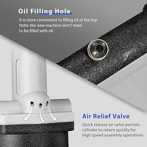 Miniatura 5 de KIARUO Pneumatic Rivet Gun S30 Self-Suction Air Rivet Gun 316" 532" 18" 332" Hydraulic Riveter with 1 Set of Extra Jaws