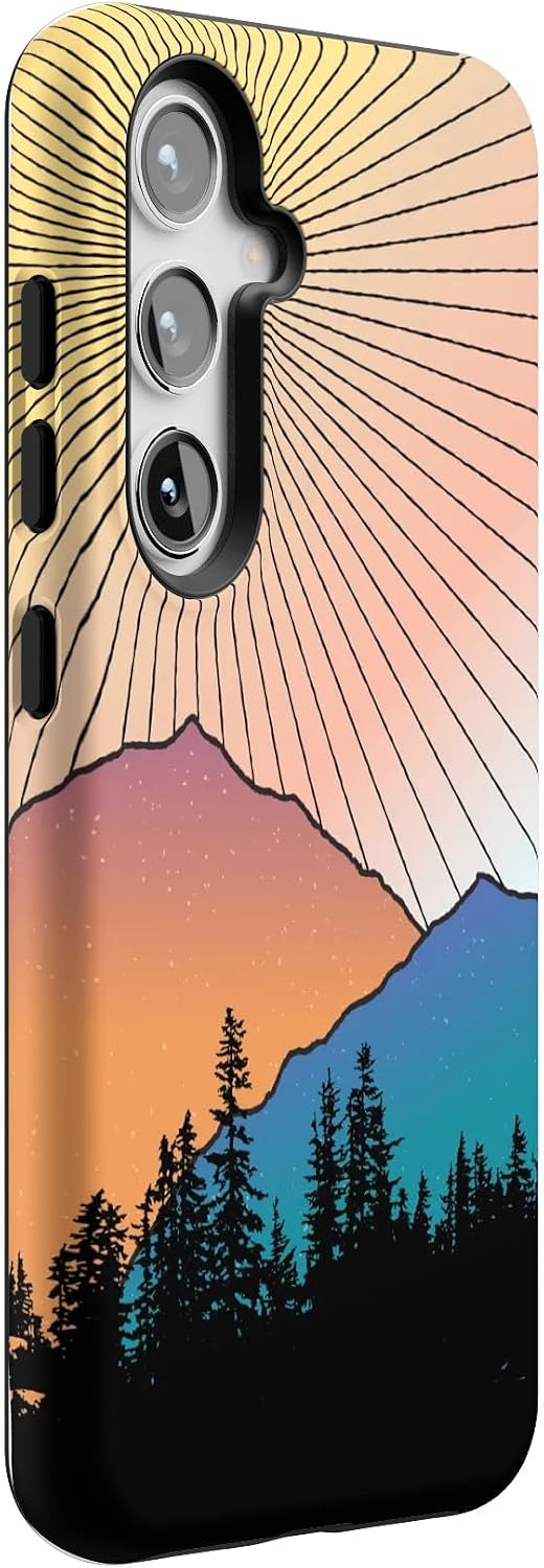 Casely Galaxy S24 Case | Golden Hour | Mountain Sunset | Essential Slim Dual-Layer Protective Design
