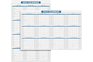 2024 12 Month Full Desk Calendar - Large 11 x 17" -...