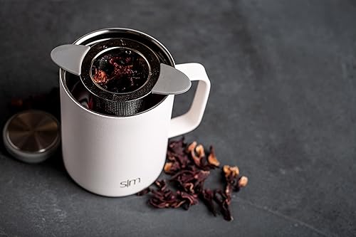 Miniatura 6 de Simple Modern Infusor de té reutilizable colador más empinado para hojas sueltas, malla de acero inoxidable 188, gris pizarra