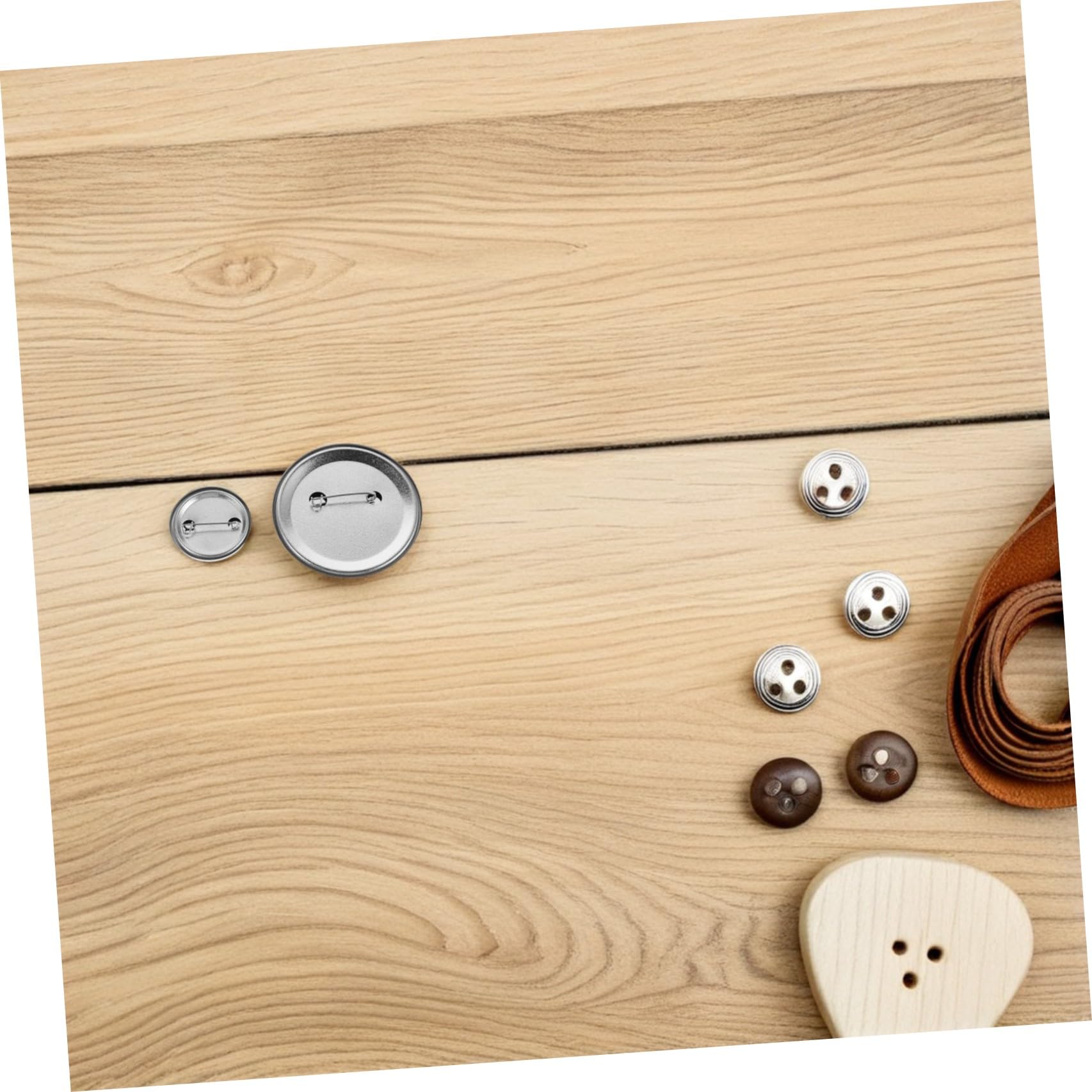 COHEALI 200 Set Kit per Spille Bottone Rotonde in Ferro 32mm Spilla Resistente e Fissaggio Sicuro per Progetti Artigianali Fai da Te