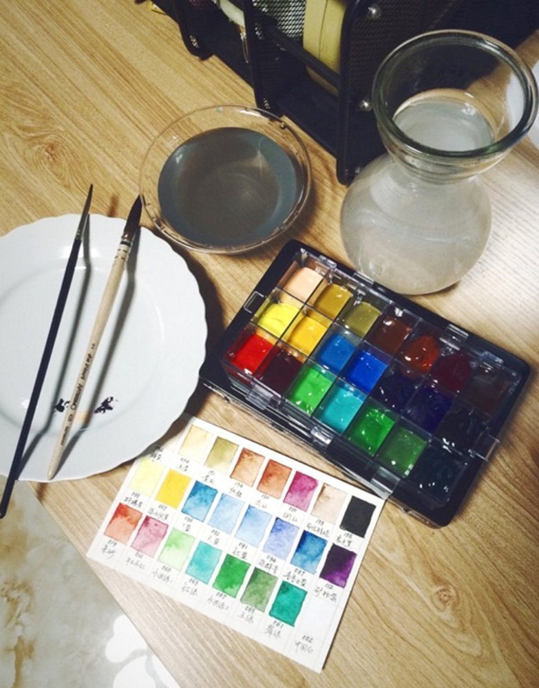 Buy MEEDEN Paint Palette Box with Lid, 24 Deep Wells Airtight Container