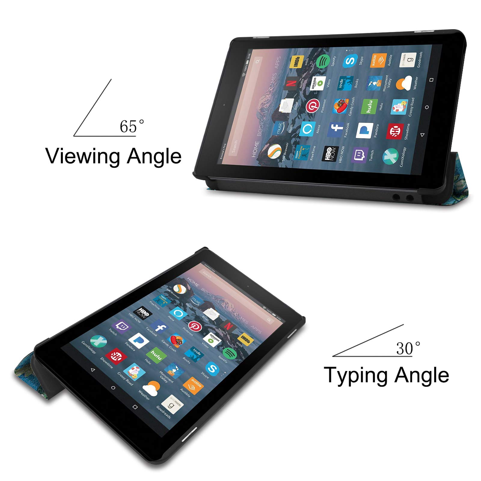 Custodia per tablet per Amazon Kindle Fire7 2017/2019 da 7,0