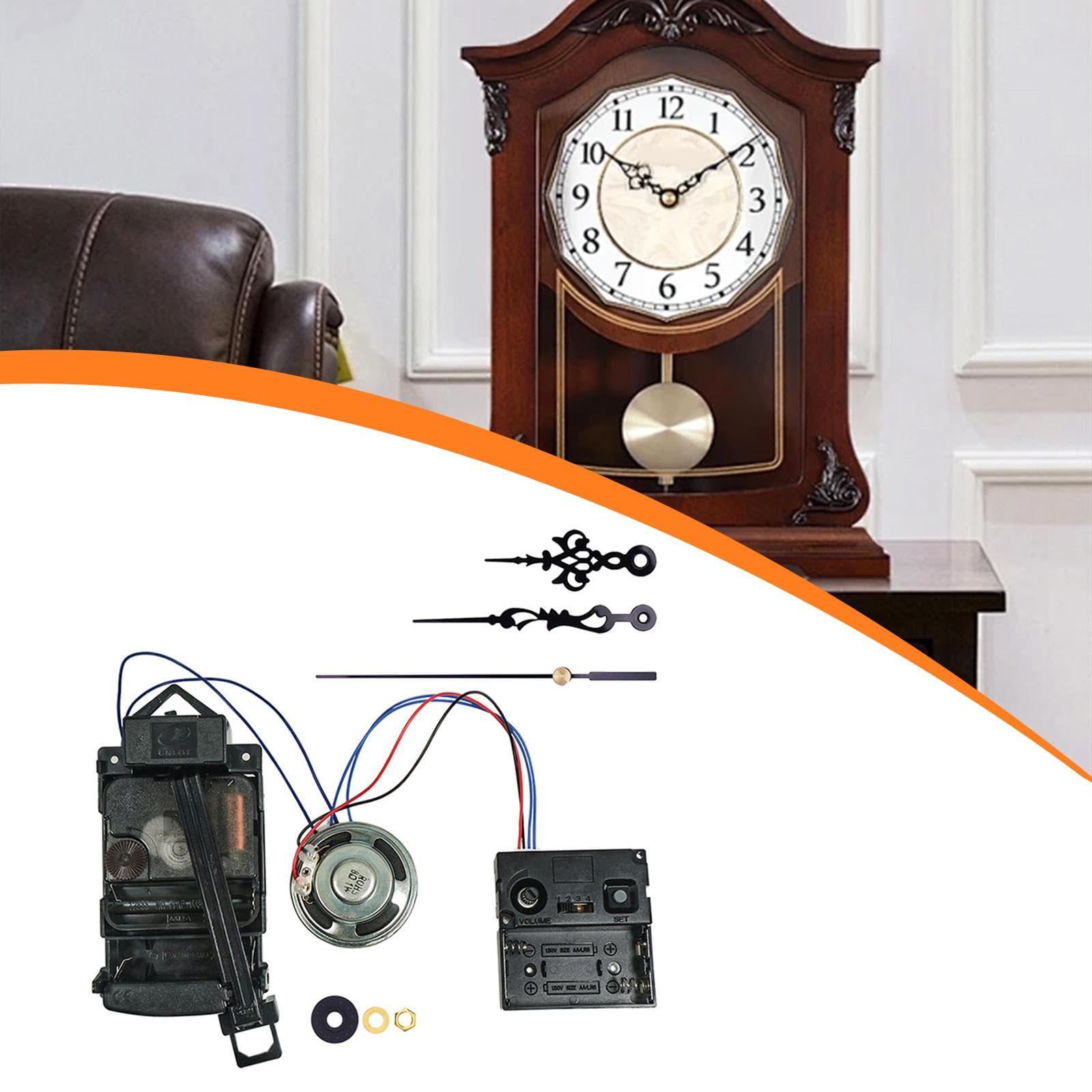 Kit Movimento Orologio A Pendolo Con Carillon - Facile Da Installare, Perfetto Per Fai Da Te E Riparazioni