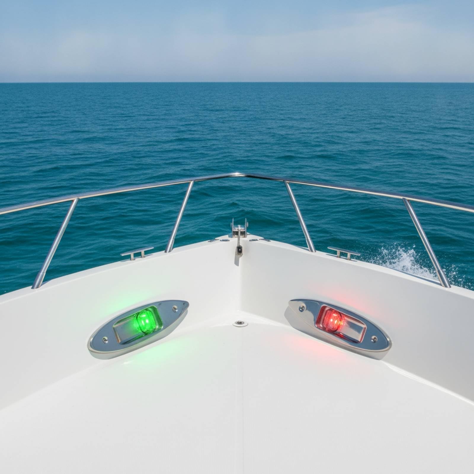 Lampe Signalisation Marine Étanche avec Support en Acier Inoxydable pour Bateau Pêche