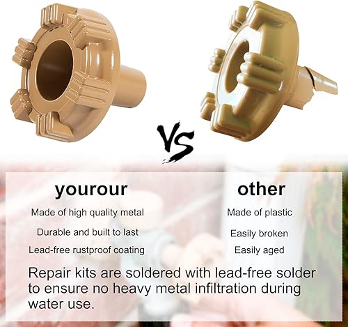Miniatura 4 de Kit de reparación RK-14MH Mango de metal, grifo exterior, compatible con Woodford Modelo 14, Modelo 18