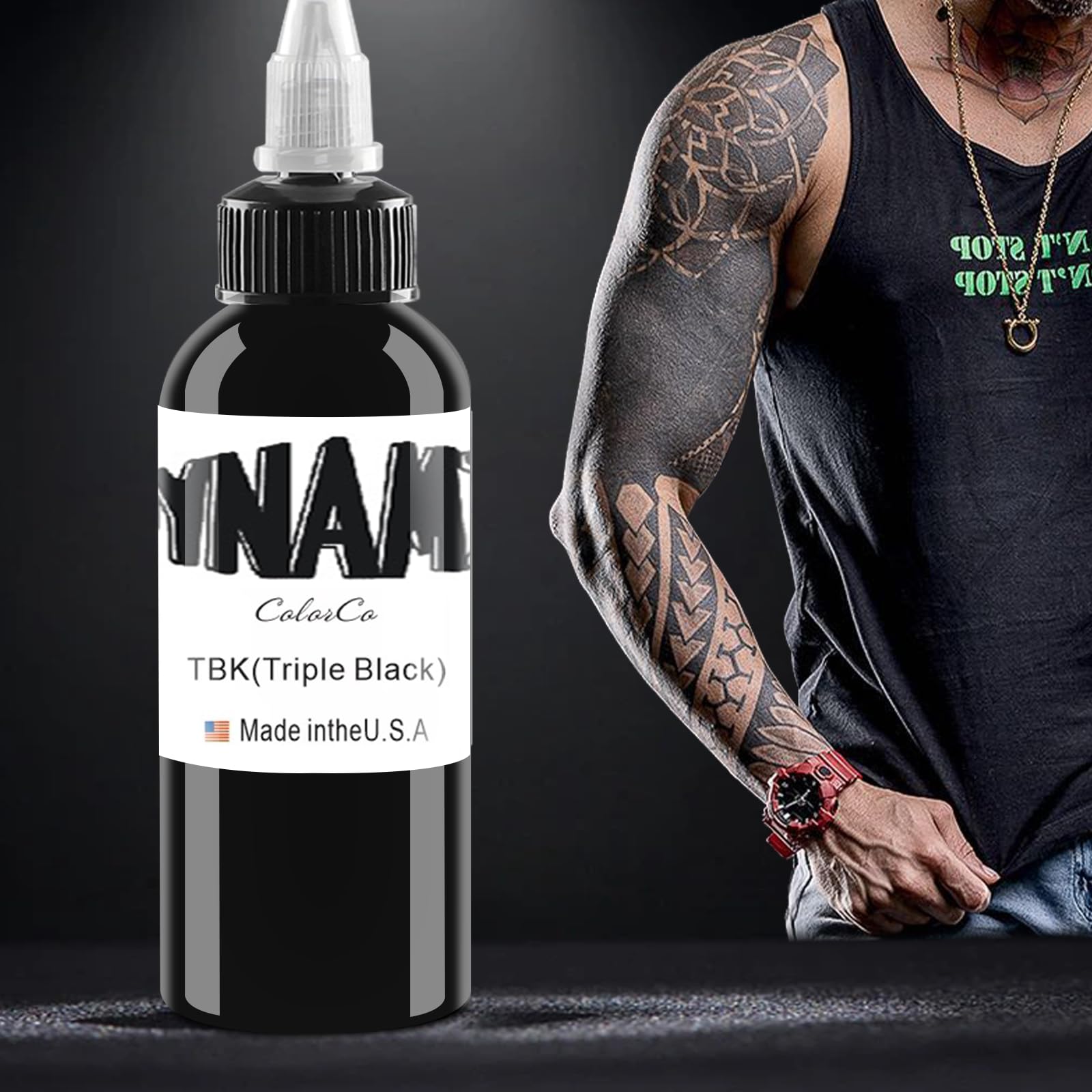 2 botellas de tinta negra pura para tatuajes, tinta negra verdadera para tatuajes humanos o piel experimental (30 ml)