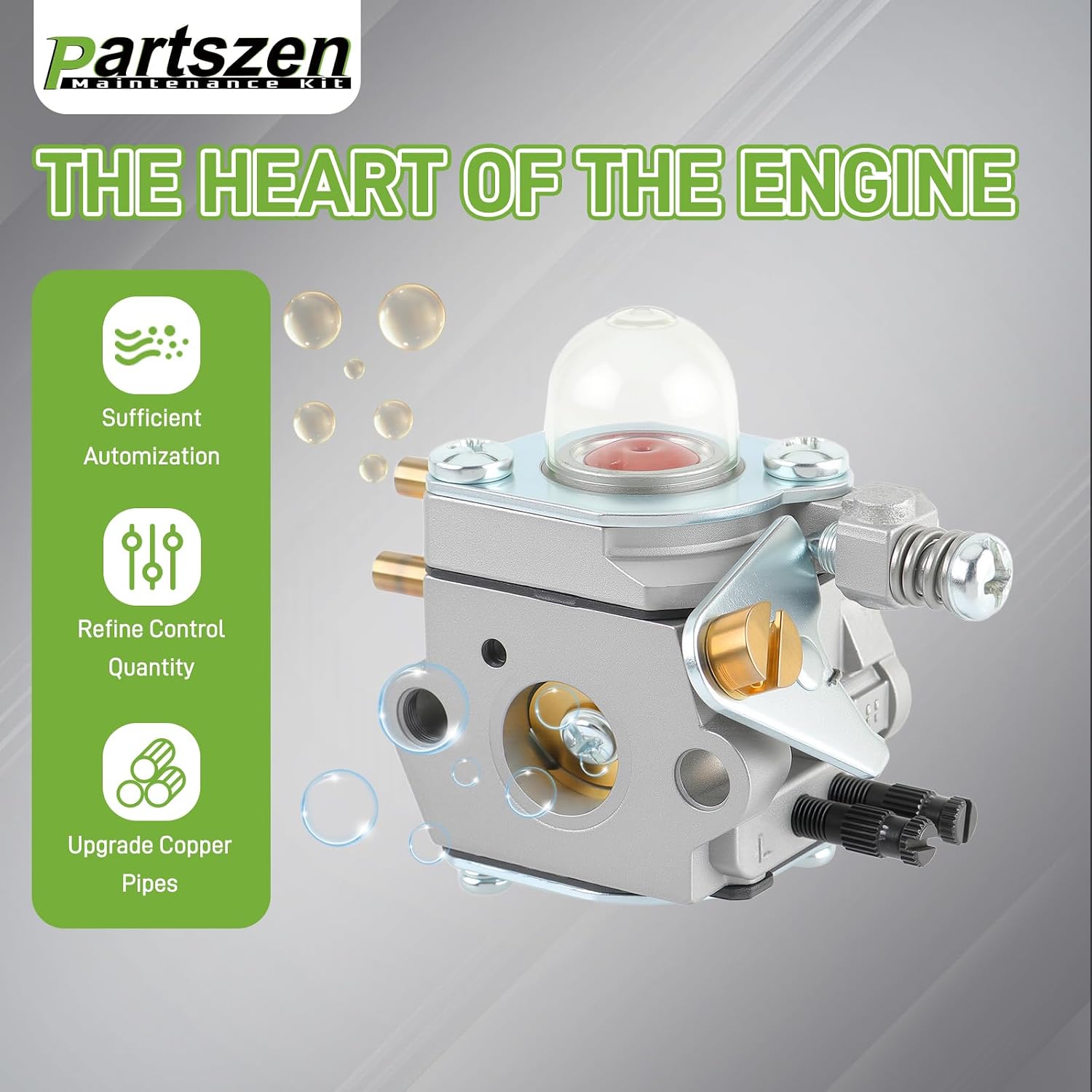 SRM-2110 Carburetor Kit for Echo SRM-2100 SRM-2110 SRM-2400 SRM-2410 SHC-1700 PE-2400 PP-1200 PP-800 PAS-2000 PAS-2100 PP-1250 PPF-2100 PE-2000 GT-2000 GT-200 GT-2400 Trimmer Carb