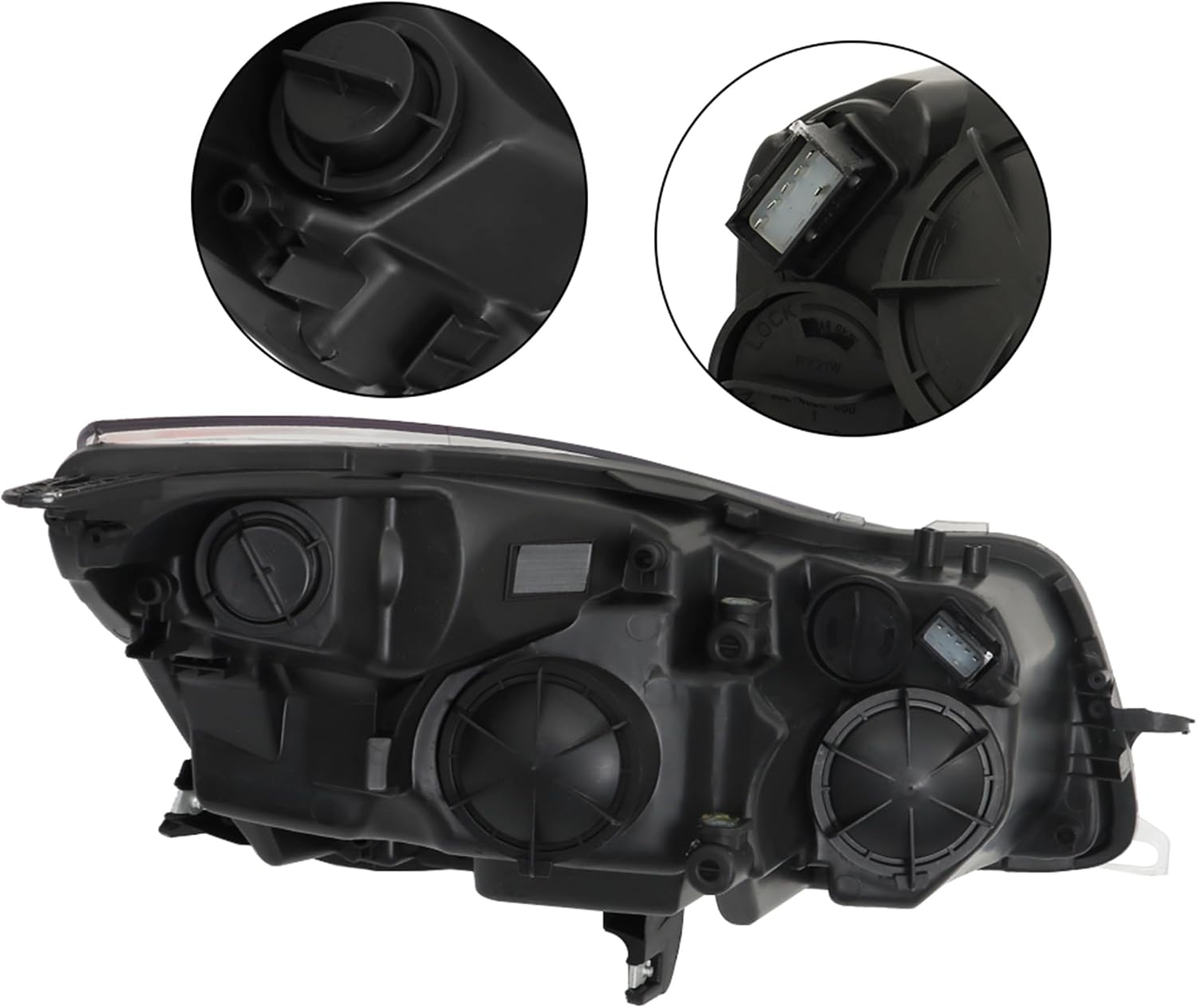 Driver Side Headlights Assembly Halogen Replacement for Regal 2011-2013 Housing Chrome Lamp LH 1PC GM2502353
