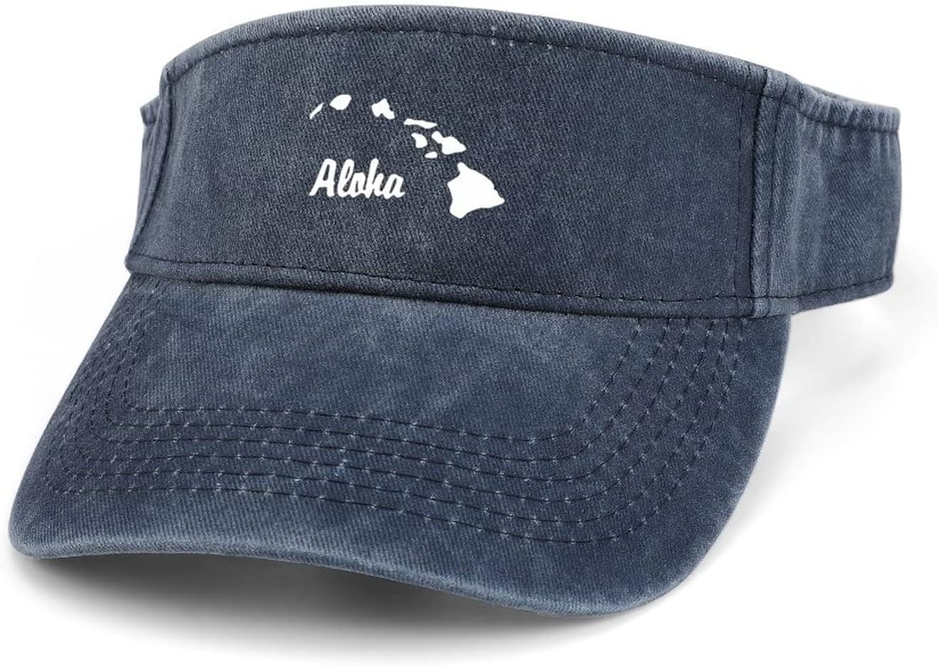 Aloha Hawaiian Map Sport Sun Visor Hats Adjustable Empty Top Baseball Cap Cotton Running Tennis Hat
