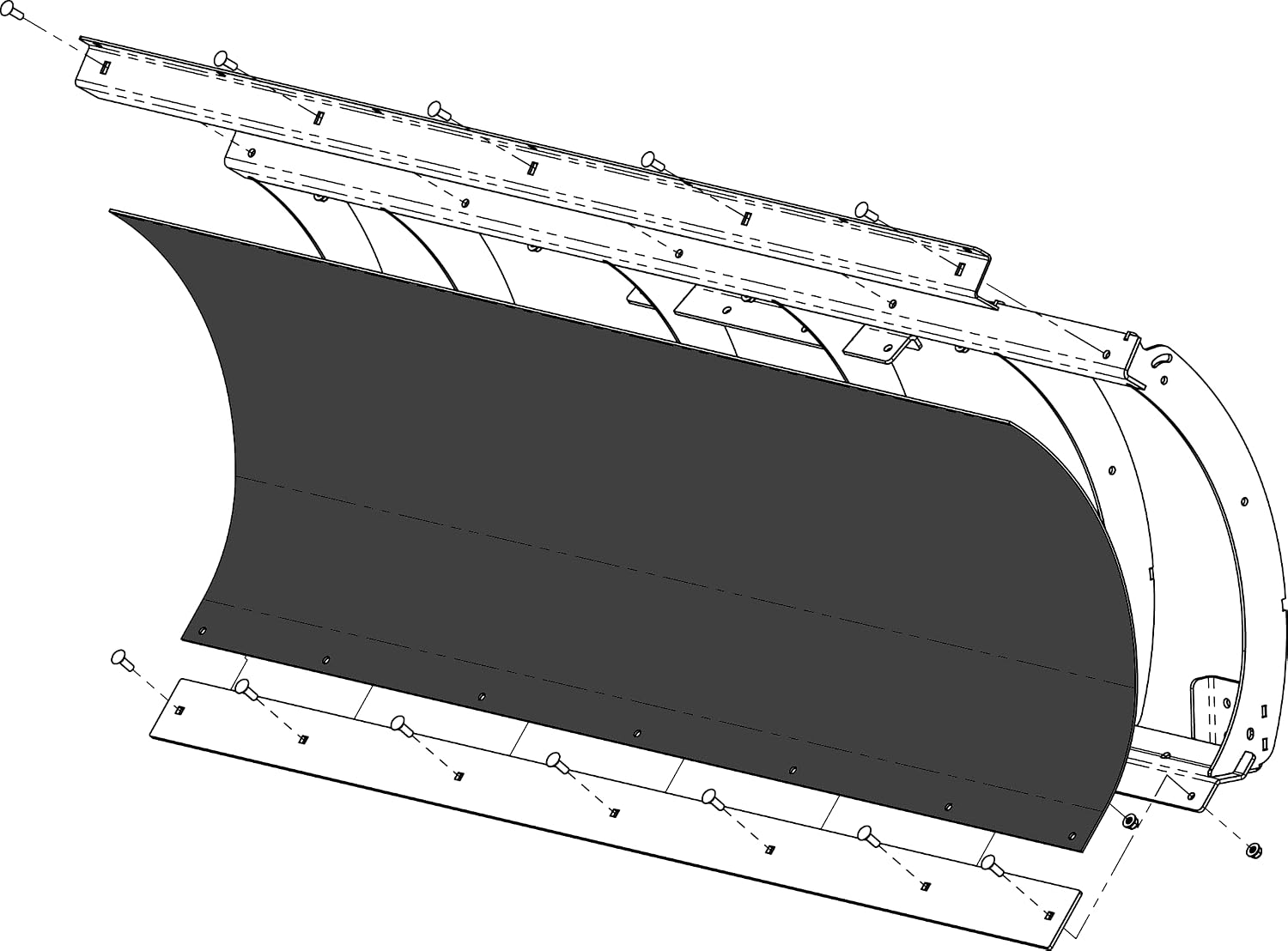 KFI Products 105868-R Poly Blade Replacement - 72in.