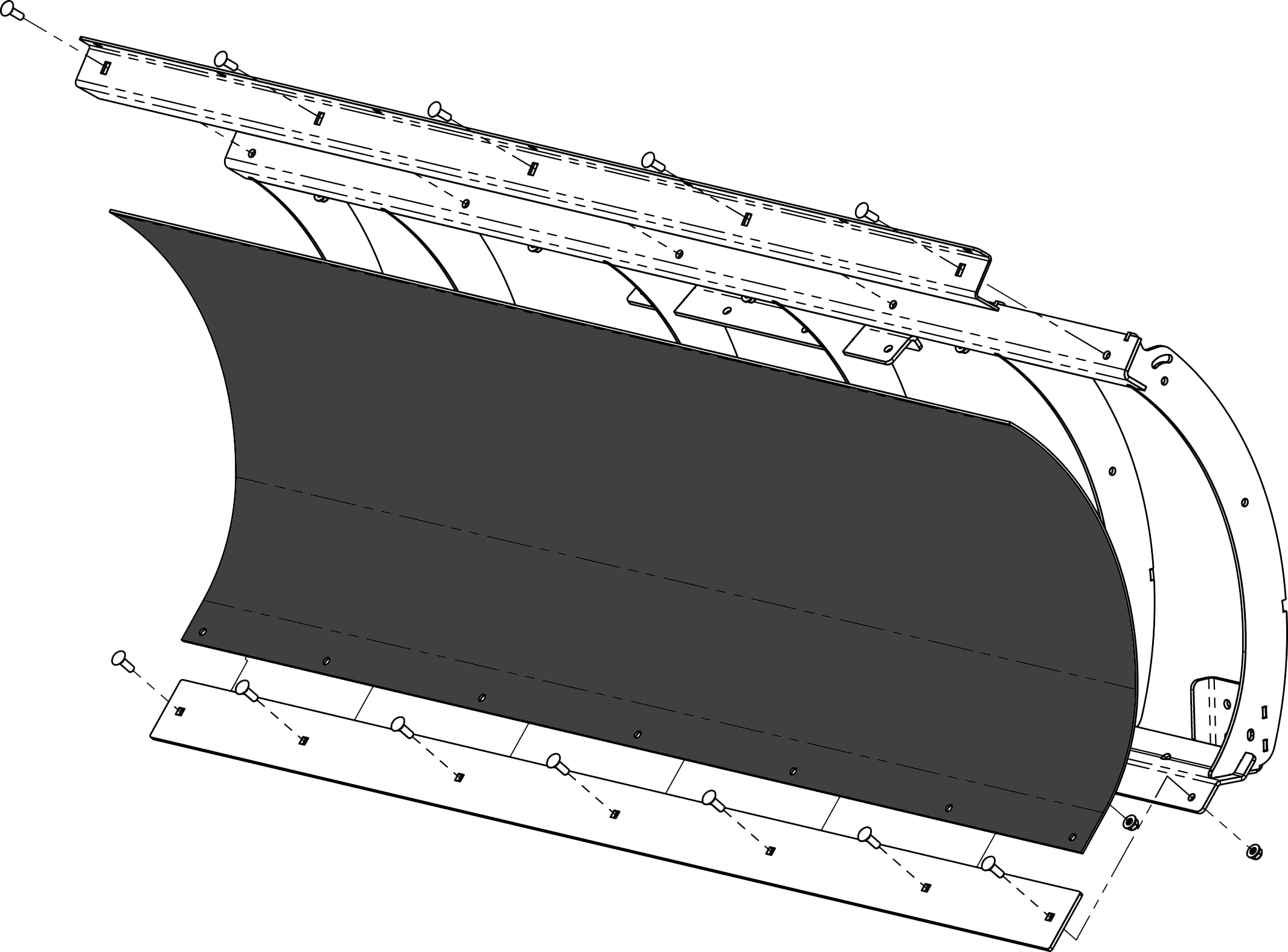 KFI Products 105868-R Poly Blade Replacement - 72in.