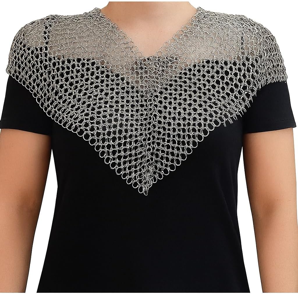 Aluminum Chainmail V Bra Top – Women's Festival Crop Top