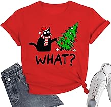 Christmas Shirts for Women Bow Shirt Coquette Bow Tshirt Xmas Lights Tee Holiday Vacation Casual Outfit