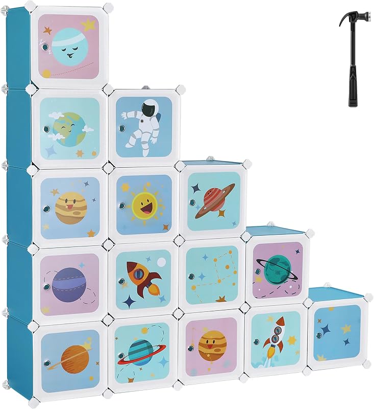 SONGMICS Scaffale Portaoggetti 16 Cubi per Bambini