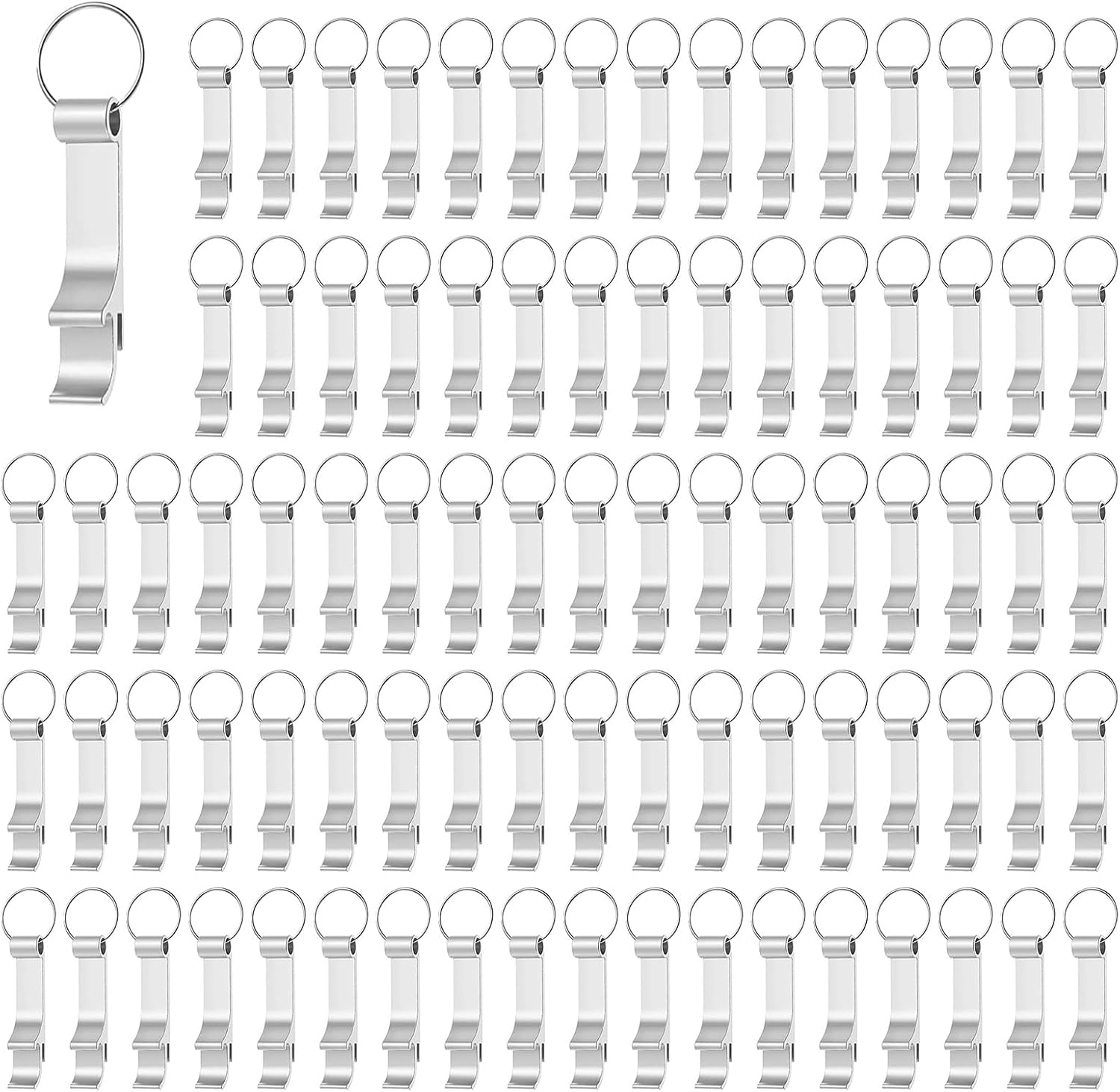 200 Pack Bottle Opener Keychain Bulk Black Aluminum Beer Opener for Party Favor Wedding Favor