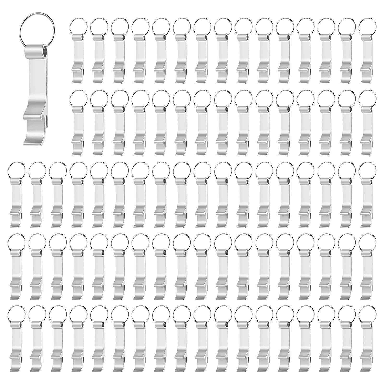 100 Pcs Bottle Opener Keychain, Black Beer Opener Keychain