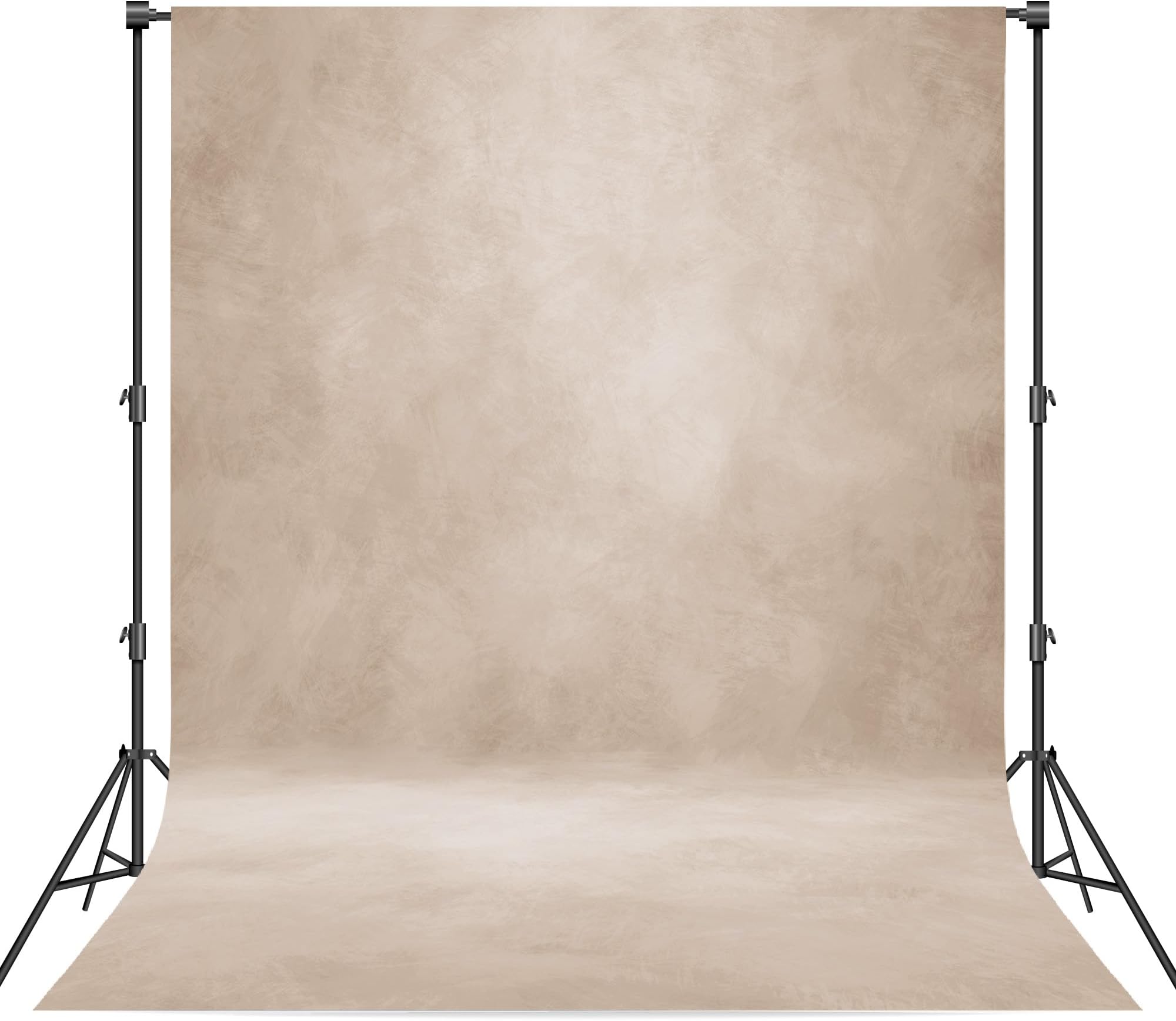 Abstract Professional Photography Backdrop for Portrait Photo Props Booth Background Photoshoot Studio with Polyester Fabric Roller Pocket on Top (8x12ft,Light Beige,No Stand)