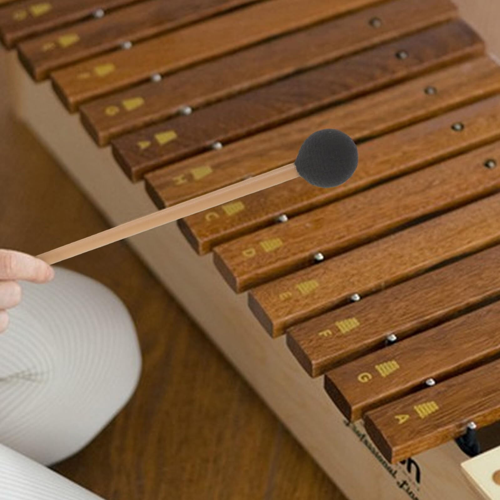 Weiche Glockenspielschlägel mit Kunststoffgriff Leichter Schlagstockhammer für Ethereal Drum und Xylophon Geeignet für Bildungszwecke und Proben