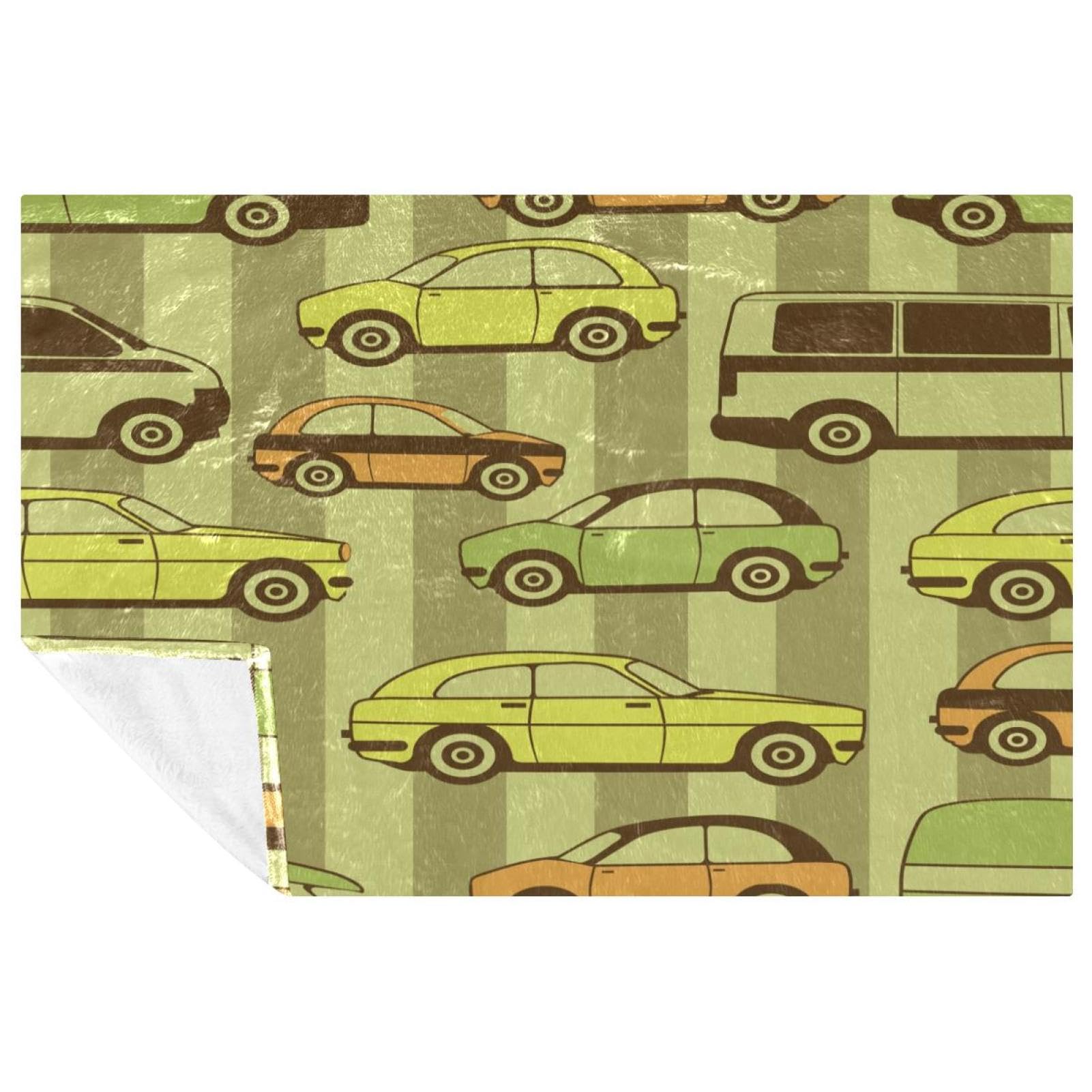 Couverture pique-nique et camping motif bus pour sorties en famille