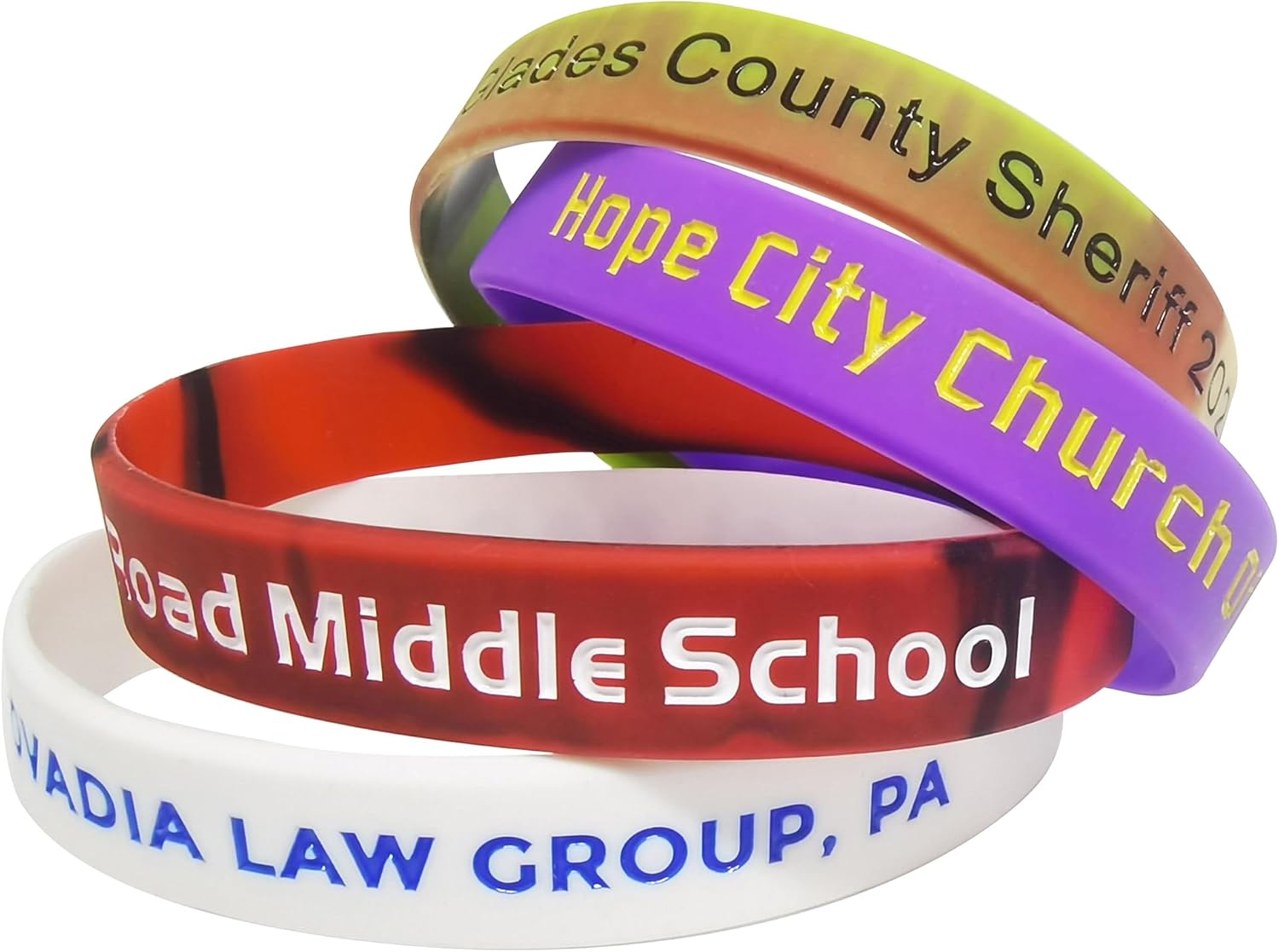 50 Custom Rubber Bracelets Personalized Silicone Wristbands Customized Bulk for Events, Support, Wedding, Awareness, Motivation Customizable - Image 4