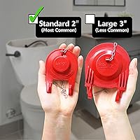 Vista 2 de Korky Aleta universal para inodoro ultra estándar de 2 pulgadas, goma de larga duración, fácil de instalar, fabricada en EE. UU., 100BP