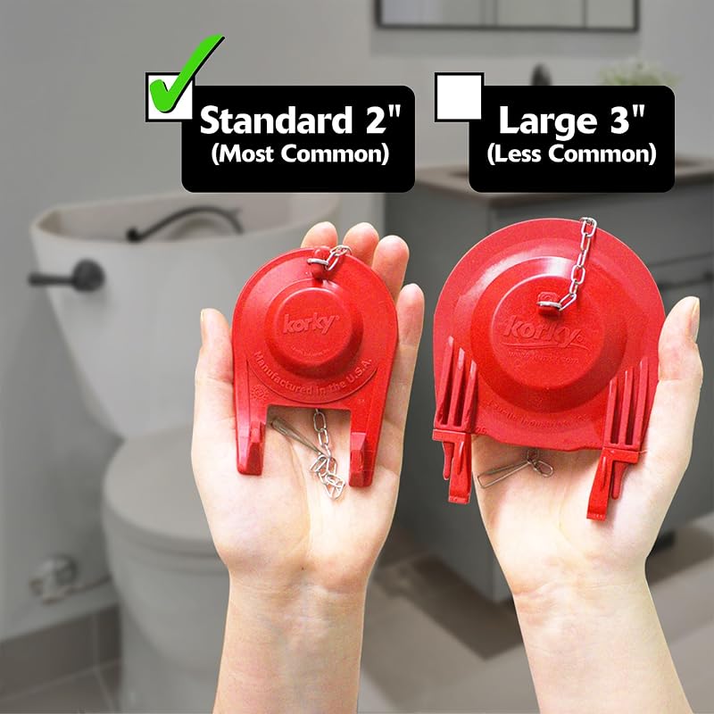 Korky Ultra Standard 2-Inch Universal Toilet Flapper - Long Lasting Rubber - Easy to Install - Made in USA, 100BP (Pack of 14)