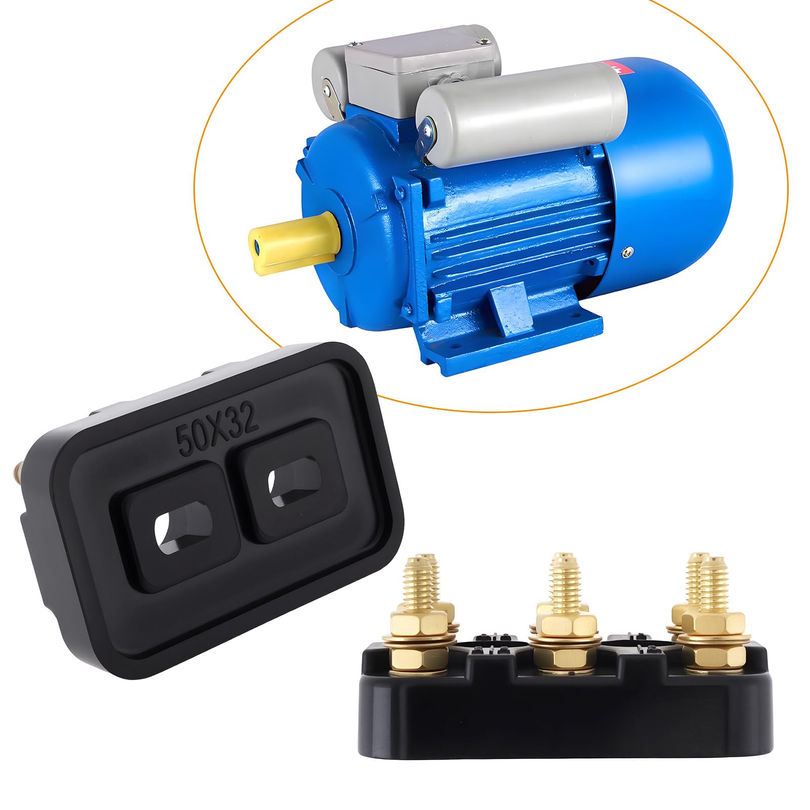 Be In Your Mind 2Pcs M4 Electric Motor Terminal Block 50x32mm Suitable for Most Electric Motors Generators - Image 3