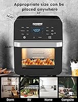 Vista 8 de Nuwave Brio - Horno freidora de aire, tamaño familiar XL de 15.5 cuartos de galón, cesta de asador SS y kit de brocheta, placa reversible ultra