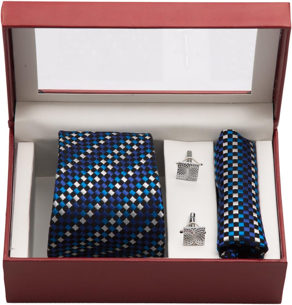 Men's Tie, Pocket Square & Cufflinks - Set