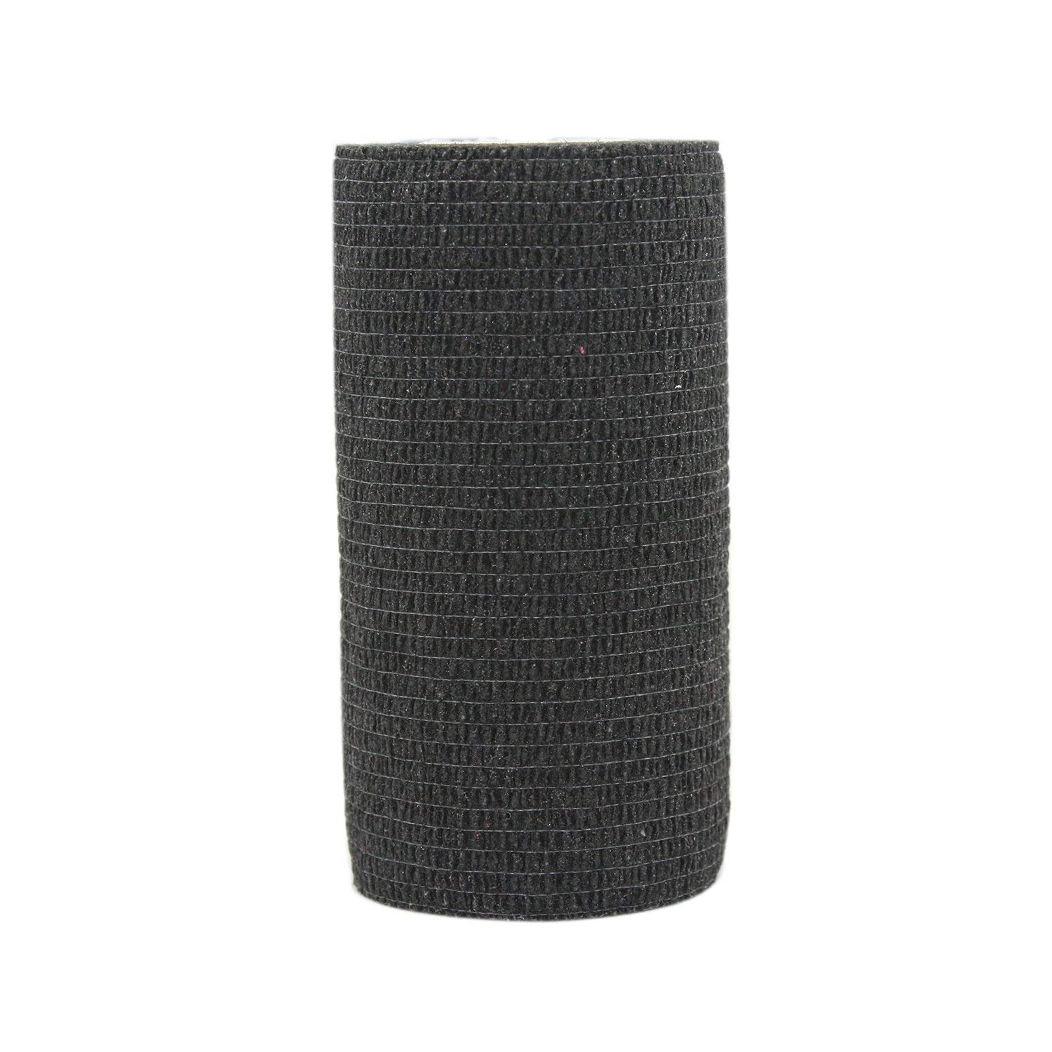 Kinesiologia non tessuto coesivo elastico impermeabile atletico Alleray testato bendaggio flessibile 10cm * 450cm, 12 rotoli, nero