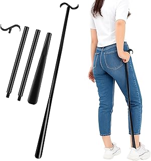 Schuhlöffel Extra lang - 3-in-1 Schuhanzieher, anziehhilfe & Sockenanziehhilfe für Herren, Damen, Senioren zum an- und Ausziehen von Schuhen